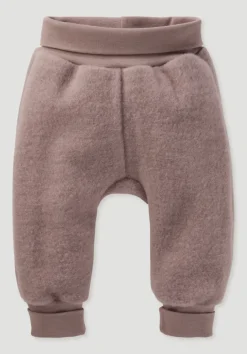 hessnatur Wollfleece Hose aus reiner Bio-Merinowolle von mauve Best