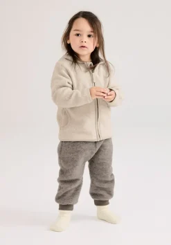 hessnatur Wollfleece Hose aus reiner Bio-Merinowolle von greige Hot