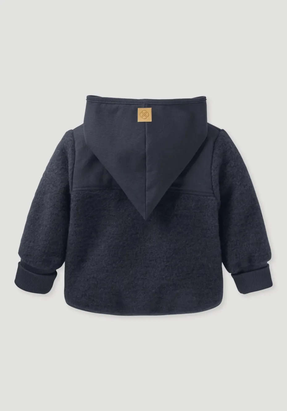 hessnatur Wollfleece Jacke aus Bio-Merinowolle mit Softshell von marine Outlet