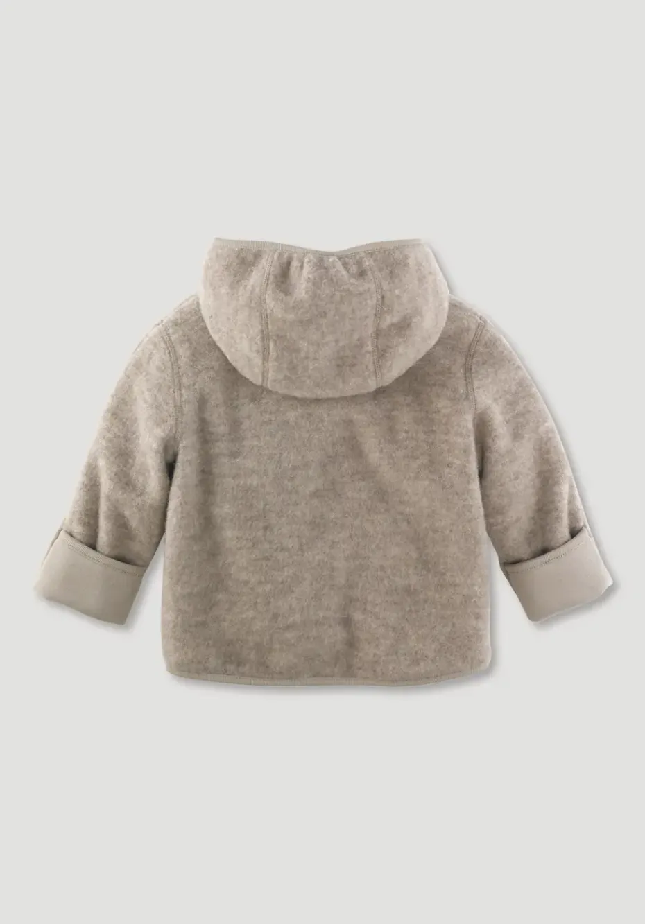 hessnatur Wollfleece Jacke aus reiner Bio-Merinowolle von greige New