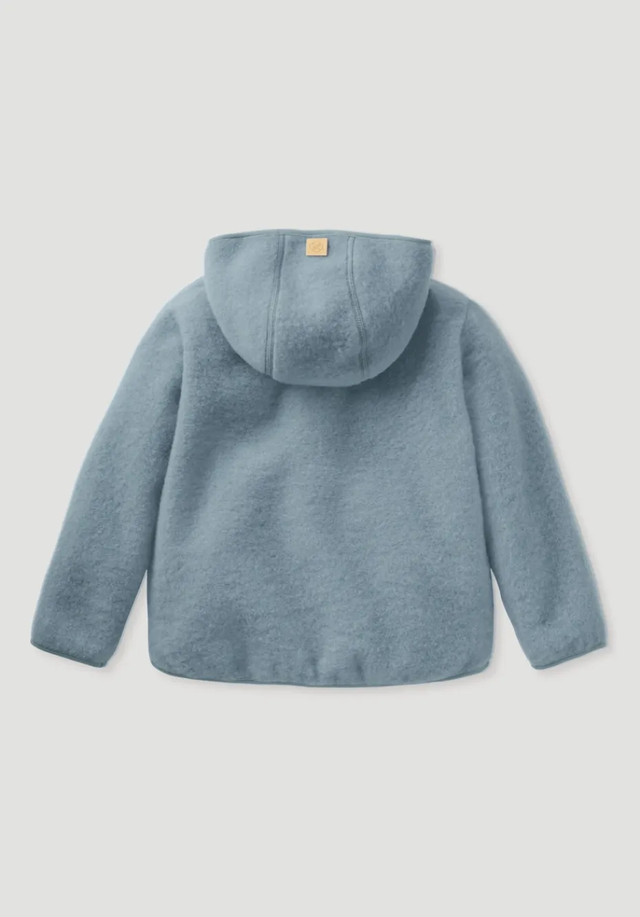 hessnatur Wollfleece Jacke aus reiner Bio-Merinowolle von gletscherblau New
