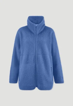 hessnatur Wollfleece Jacke Oversized aus reiner Bio-Merinowolle von kornblume