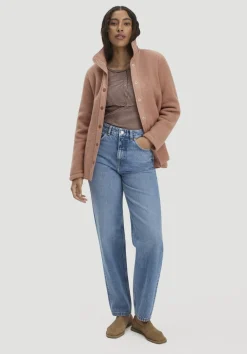 hessnatur Wollfleece Jacke Regular aus Bio-Merinowolle und Bio-Baumwolle von rosé