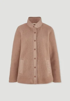 hessnatur Wollfleece Jacke Regular aus Bio-Merinowolle und Bio-Baumwolle von rosé