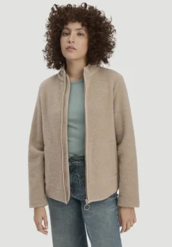 hessnatur Wollfleece Jacke Regular aus reiner Bio-Merinowolle von sand New