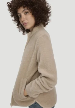 hessnatur Wollfleece Jacke Regular aus reiner Bio-Merinowolle von sand New