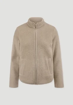 hessnatur Wollfleece Jacke Regular aus reiner Bio-Merinowolle von sand New