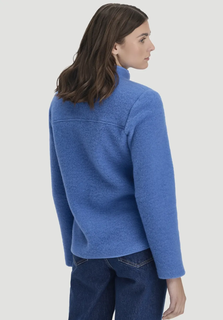 hessnatur Wollfleece Jacke Regular aus reiner Bio-Merinowolle von kornblume Hot