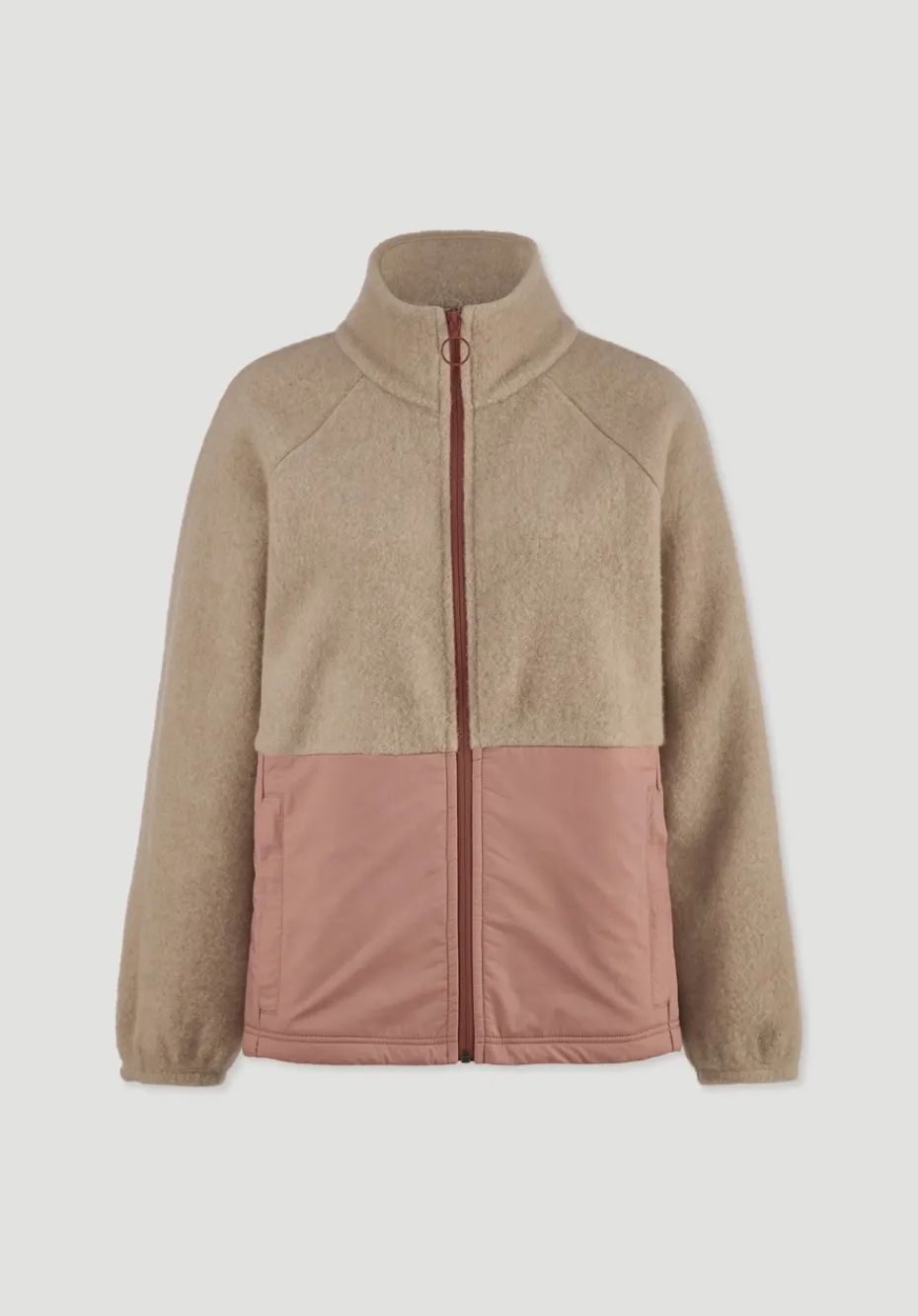 hessnatur Wollfleece Jacke Relaxed aus Bio-Merinowolle mit Bio-Baumwolle von sand Best