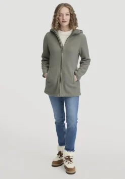 hessnatur Wollfleece Kapuzen-Jacke Regular aus Bio-Merinowolle und Bio-Baumwolle von seegras New