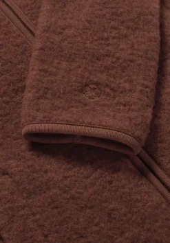 hessnatur Wollfleece Kapuzen-Jacke Regular aus Bio-Merinowolle und Bio-Baumwolle von dunkles rost Best
