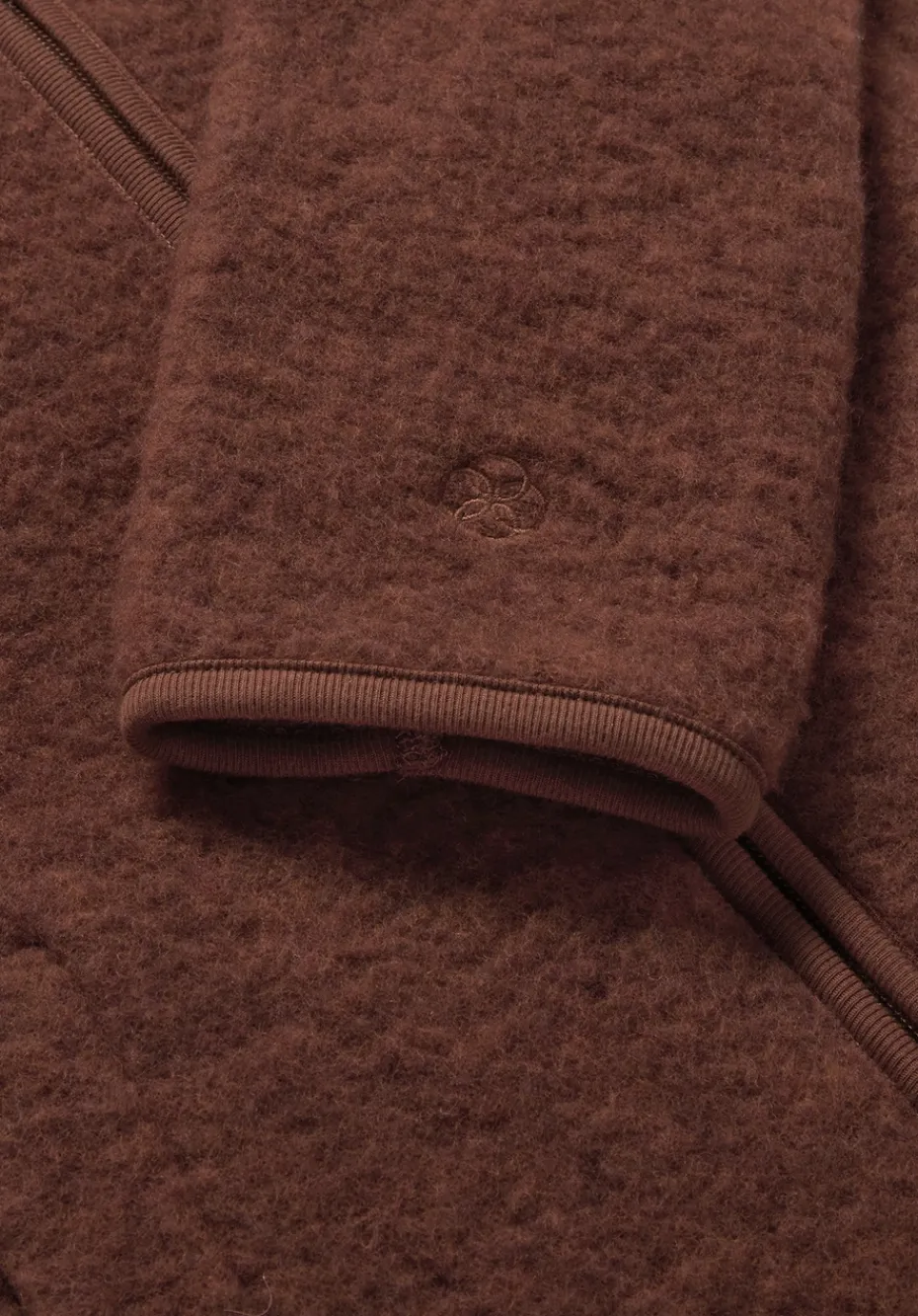hessnatur Wollfleece Kapuzen-Jacke Regular aus Bio-Merinowolle und Bio-Baumwolle von dunkles rost Best