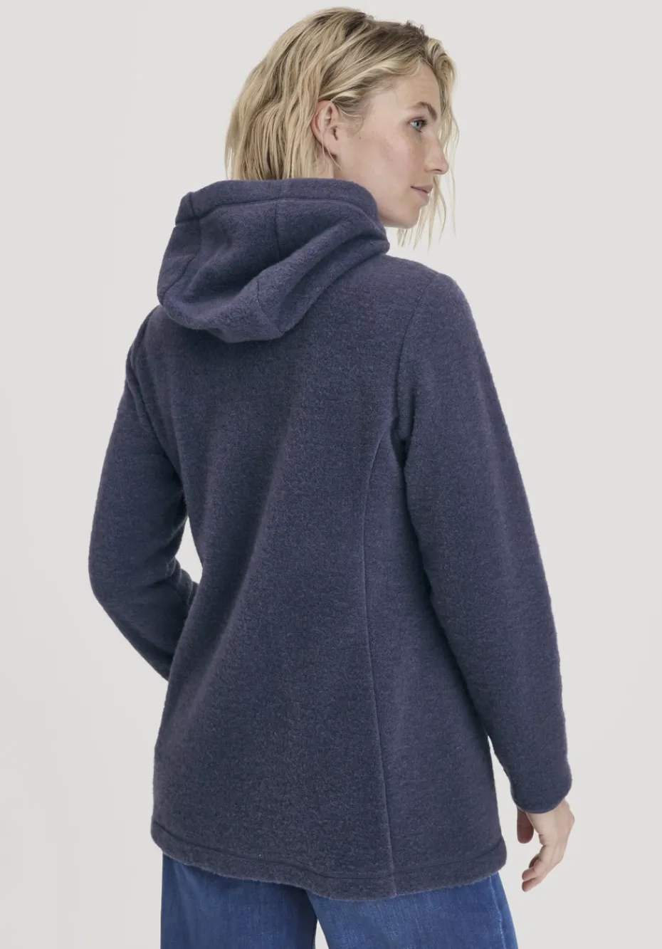 hessnatur Wollfleece Kapuzen-Jacke Regular aus Bio-Merinowolle und Bio-Baumwolle von pastell iris Best