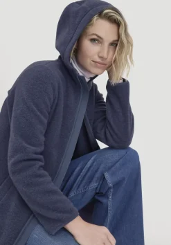 hessnatur Wollfleece Kapuzen-Jacke Regular aus Bio-Merinowolle und Bio-Baumwolle von pastell iris Best