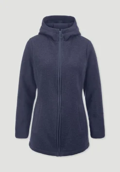 hessnatur Wollfleece Kapuzen-Jacke Regular aus Bio-Merinowolle und Bio-Baumwolle von pastell iris Best