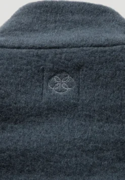 hessnatur Wollfleece Mantel Regular aus reiner Bio-Merinowolle von dunkles petrol Sale