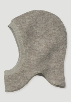 hessnatur Wollfleece Mütze aus reiner Bio-Merinowolle von greige