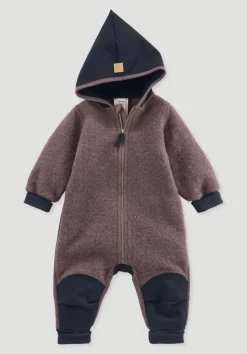 hessnatur Wollfleece Overall aus Bio-Merinowolle mit Softshell von brombeersorbet Discount