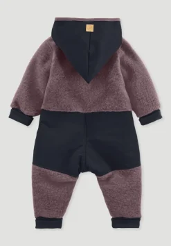 hessnatur Wollfleece Overall aus Bio-Merinowolle mit Softshell von brombeersorbet Discount