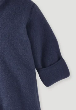 hessnatur Wollfleece Overall aus reiner Bio-Merinowolle von dunkelblau Clearance