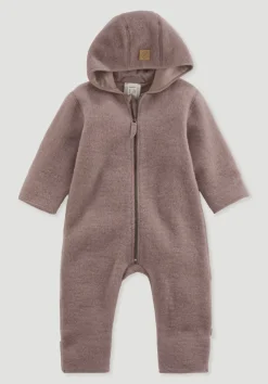 hessnatur Wollfleece Overall aus reiner Bio-Merinowolle von mauve