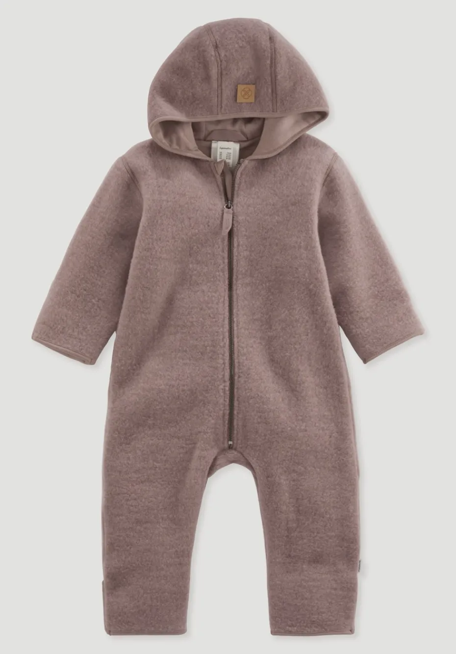 hessnatur Wollfleece Overall aus reiner Bio-Merinowolle von mauve