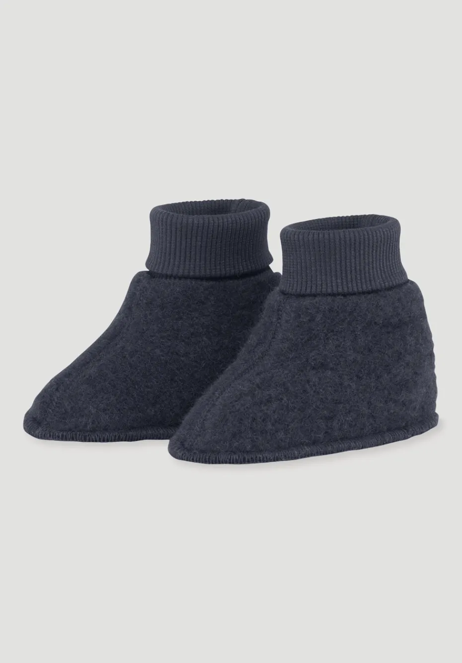 hessnatur Wollfleece Schuhe aus reiner Bio-Merinowolle von marine