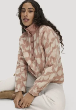 hessnatur Wollfleece Troyer Relaxed aus Bio-Merinowolle mit Bio-Baumwolle von rosé Sale