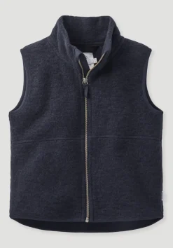 hessnatur Wollfleece Weste aus reiner Bio-Merinowolle von marine Best