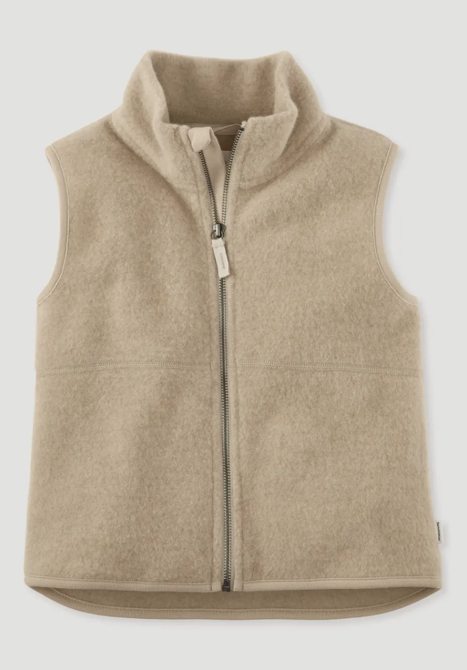 hessnatur Wollfleece Weste aus reiner Bio-Merinowolle von sand Outlet