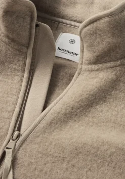 hessnatur Wollfleece Weste Regular aus reiner Bio-Merinowolle von sand Sale