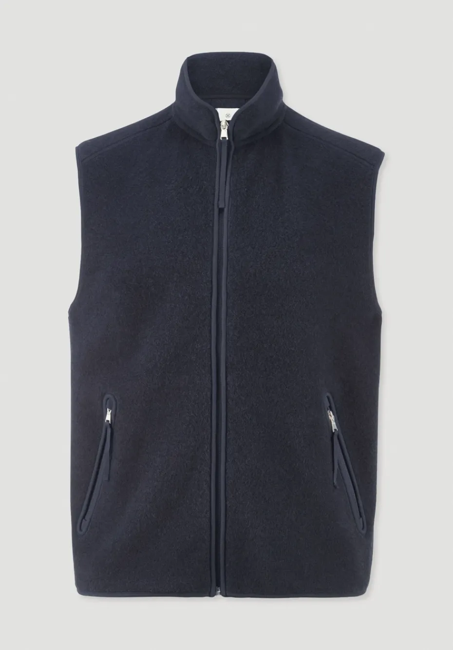 hessnatur Wollfleece Weste Regular aus reiner Bio-Merinowolle von marine New