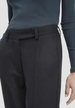 hessnatur Wollhose Straight Leg Relaxed aus reiner Bio-Merinowolle von schwarz Discount
