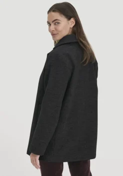 hessnatur Wolljacke Caban Relaxed aus reiner Bio-Schurwolle von anthrazit Best