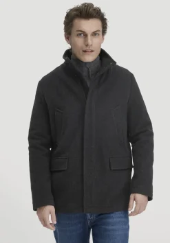 hessnatur Wolljacke Regular aus reiner Schurwolle von anthrazit Outlet