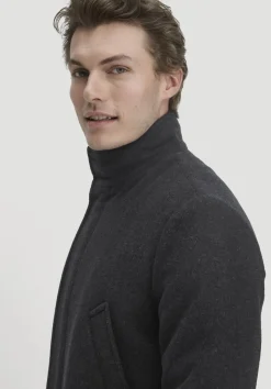 hessnatur Wolljacke Regular aus reiner Schurwolle von anthrazit Outlet