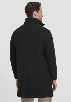 hessnatur Wollmantel Regular aus reiner Bio-Schurwolle von anthrazit Sale
