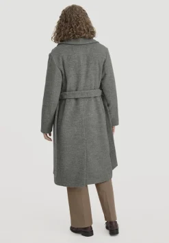 hessnatur Wollmantel Regular aus reiner Bio-Schurwolle von grau Online