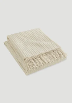 hessnatur Wollmix Waffle Plaid YARA aus Bio-Lambswool mit Bio-Baumwolle von natur Best