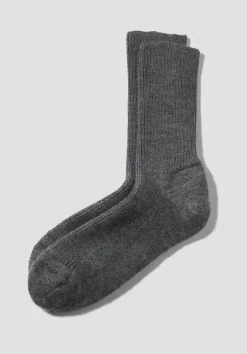hessnatur Wollsocke aus reiner Bio-Merinowolle von anthrazit Outlet