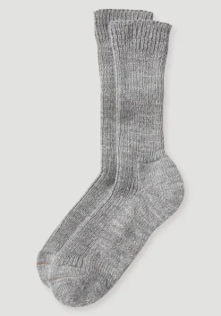 hessnatur Wollsocke aus reiner Bio-Merinowolle von grau Discount