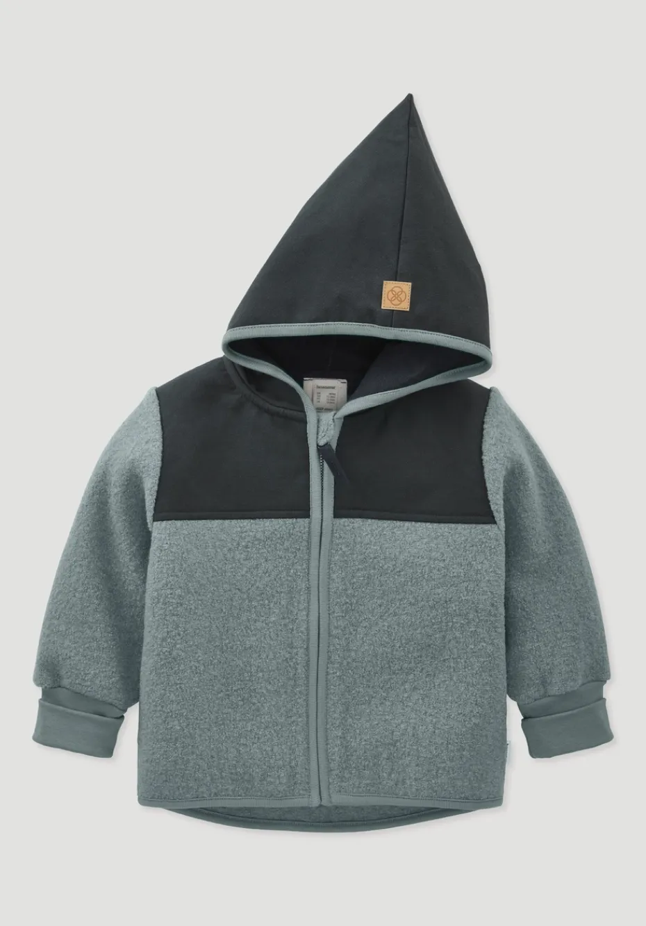 hessnatur Wollwalk Jacke aus Bio-Merinowolle mit Softshell von atlantikblau Sale
