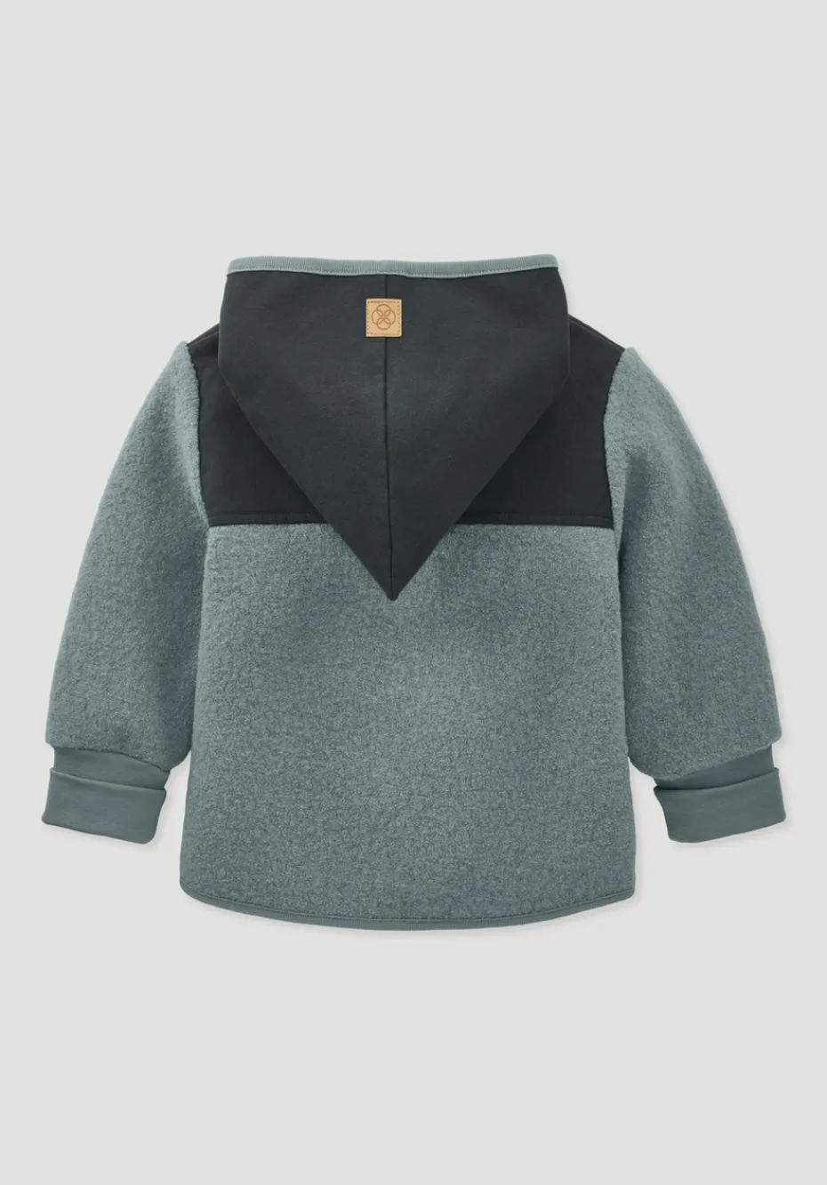 hessnatur Wollwalk Jacke aus Bio-Merinowolle mit Softshell von atlantikblau Sale