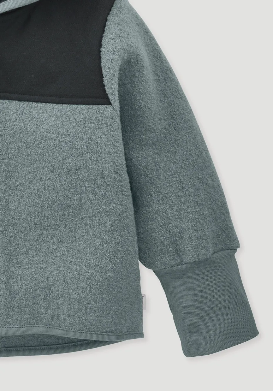 hessnatur Wollwalk Jacke aus Bio-Merinowolle mit Softshell von atlantikblau Sale