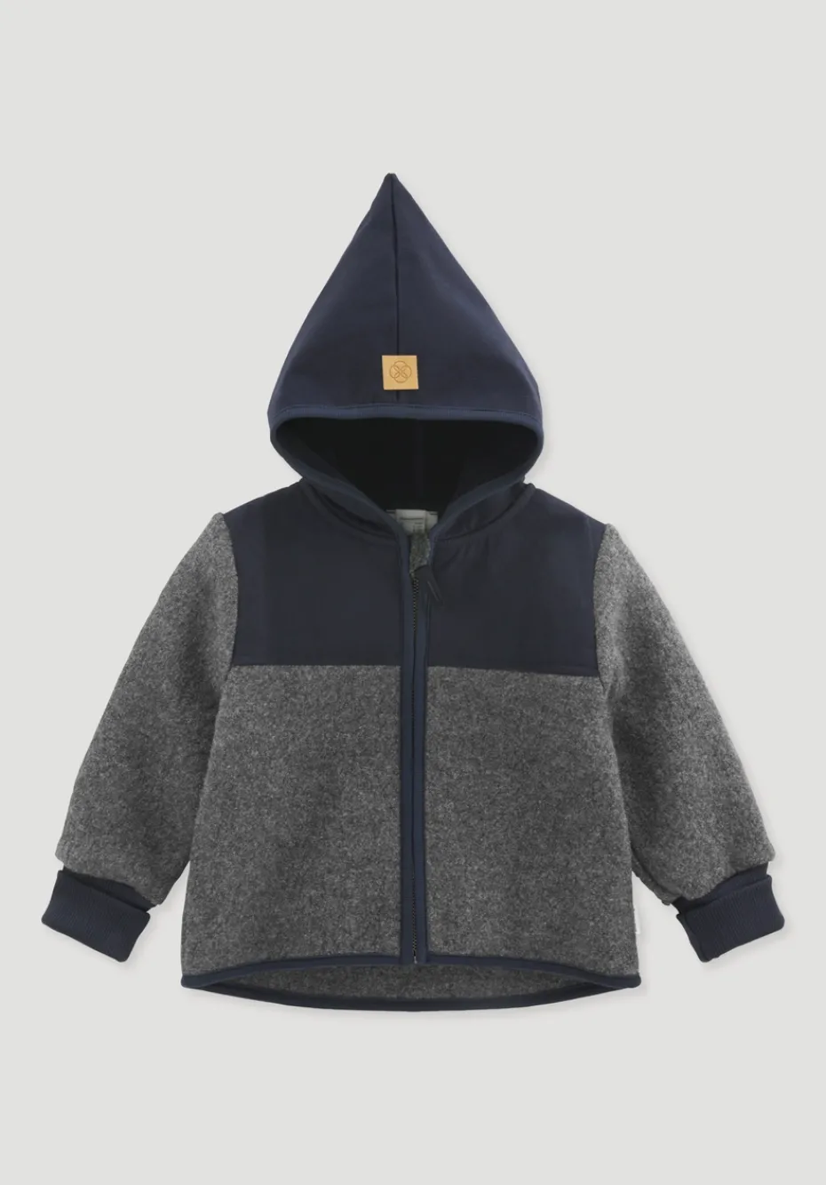 hessnatur Wollwalk Jacke aus Bio-Merinowolle mit Softshell von anthrazit Sale