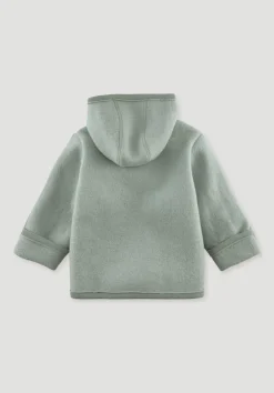 hessnatur Wollwalk Jacke aus reiner Bio-Merinowolle von mattgrün Outlet