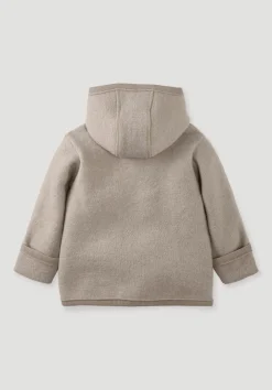 hessnatur Wollwalk Jacke aus reiner Bio-Merinowolle von sand Clearance