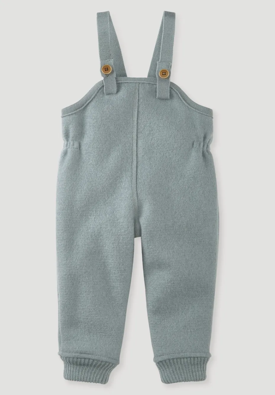 hessnatur Wollwalk Latzhose aus reiner Bio-Merinowolle von mattgrün Hot