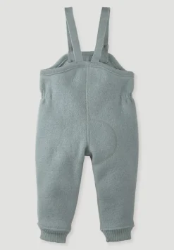 hessnatur Wollwalk Latzhose aus reiner Bio-Merinowolle von mattgrün Hot