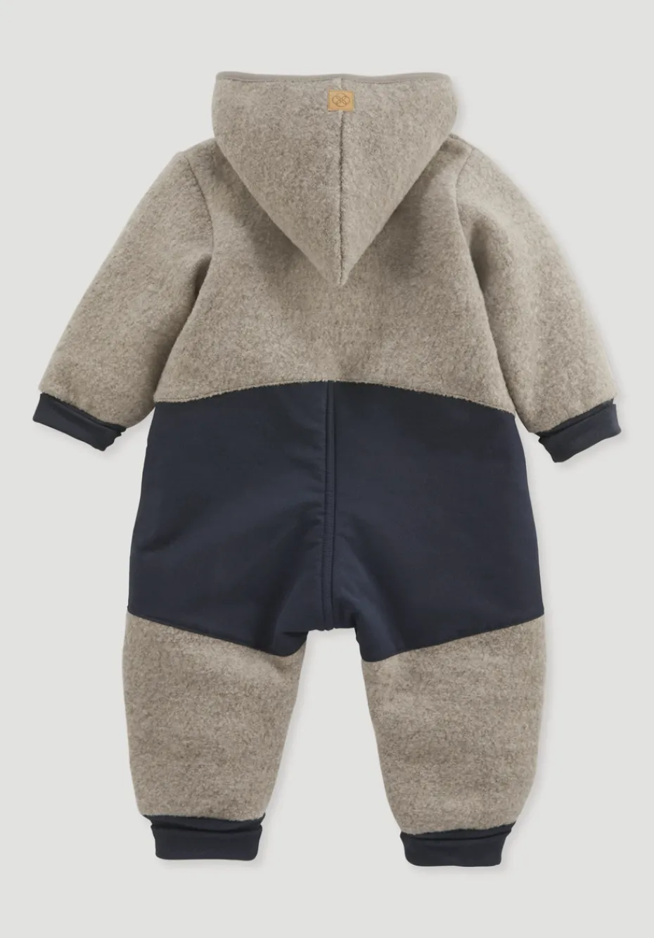 hessnatur Wollwalk Overall aus Bio-Merinowolle mit Softshell von greige Clearance